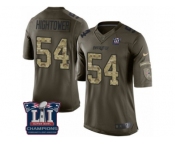Men's Nike New England Patriots #54 Dont'a Hightower Limited Green Salute to Service Super Bowl LI Champions NFL Jersey