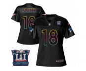 Women's Nike New England Patriots #18 Matthew Slater Game Black Fashion Super Bowl LI Champions NFL Jersey