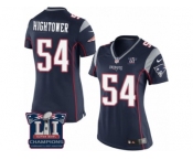 Women's Nike New England Patriots #54 Dont'a Hightower Navy Blue Team Color Super Bowl LI Champions NFL Jersey