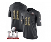 Men's Nike Atlanta Falcons #11 Julio Jones Limited Black 2016 Salute to Service Super Bowl LI 51 NFL Jersey