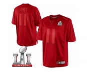 Men's Nike Atlanta Falcons #11 Julio Jones Red Drenched Limited Super Bowl LI 51 NFL Jersey
