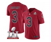 Men's Nike Atlanta Falcons #3 Matt Bryant Limited Red Rush Super Bowl LI 51 NFL Jersey
