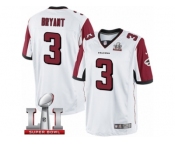 Men's Nike Atlanta Falcons #3 Matt Bryant Limited White Super Bowl LI 51 NFL Jersey