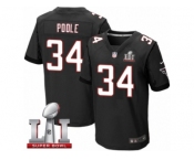 Men's Nike Atlanta Falcons #34 Brian Poole Elite Black Alternate Super Bowl LI 51 NFL Jersey