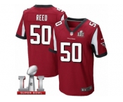 Men's Nike Atlanta Falcons #50 Brooks Reed Elite Red Team Color Super Bowl LI 51 NFL Jersey