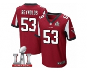 Men's Nike Atlanta Falcons #53 LaRoy Reynolds Elite Red Team Color Super Bowl LI 51 NFL Jersey