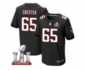 Men's Nike Atlanta Falcons #65 Chris Chester Elite Black Alternate Super Bowl LI 51 NFL Jersey