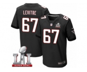 Men's Nike Atlanta Falcons #67 Andy Levitre Elite Black Alternate Super Bowl LI 51 NFL Jersey