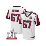 Men's Nike Atlanta Falcons #67 Andy Levitre Elite White Super Bowl LI 51 NFL Jersey