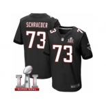 Men's Nike Atlanta Falcons #73 Ryan Schraeder Elite Black Alternate Super Bowl LI 51 NFL Jersey