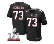 Men's Nike Atlanta Falcons #73 Ryan Schraeder Elite Black Alternate Super Bowl LI 51 NFL Jersey