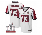 Men's Nike Atlanta Falcons #73 Ryan Schraeder Elite White Super Bowl LI 51 NFL Jersey