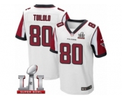 Men's Nike Atlanta Falcons #80 Levine Toilolo Elite White Super Bowl LI 51 NFL Jersey