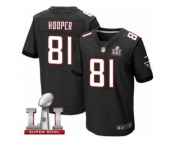 Men's Nike Atlanta Falcons #81 Austin Hooper Elite Black Alternate Super Bowl LI 51 NFL Jersey