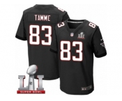 Men's Nike Atlanta Falcons #83 Jacob Tamme Elite Black Alternate Super Bowl LI 51 NFL Jersey