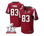 Men's Nike Atlanta Falcons #83 Jacob Tamme Elite Red Team Color Super Bowl LI 51 NFL Jersey