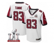Men's Nike Atlanta Falcons #83 Jacob Tamme Elite White Super Bowl LI 51 NFL Jersey