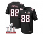 Men's Nike Atlanta Falcons #88 Tony Gonzalez Elite Black Alternate Super Bowl LI 51 NFL Jersey