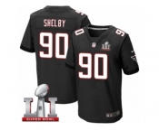Men's Nike Atlanta Falcons #90 Derrick Shelby Elite Black Alternate Super Bowl LI 51 NFL Jersey