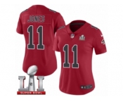 Women's Nike Atlanta Falcons #11 Julio Jones Limited Red Rush Super Bowl LI 51 NFL Jersey