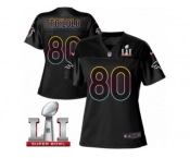 Women's Nike Atlanta Falcons #80 Levine Toilolo Game Black Fashion Super Bowl LI 51 NFL Jersey
