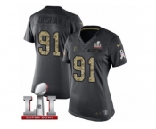 Women's Nike Atlanta Falcons #91 Courtney Upshaw Limited Black 2016 Salute to Service Super Bowl LI 51 NFL Jersey