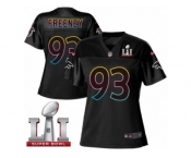 Women's Nike Atlanta Falcons #93 Dwight Freeney Game Black Fashion Super Bowl LI 51 NFL Jersey