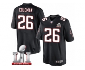 Youth Nike Atlanta Falcons #26 Tevin Coleman Limited Black Alternate Super Bowl LI 51 NFL Jersey
