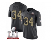 Youth Nike Atlanta Falcons #34 Brian Poole Limited Black 2016 Salute to Service Super Bowl LI 51 NFL Jersey