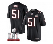Youth Nike Atlanta Falcons #51 Alex Mack Limited Black Alternate Super Bowl LI 51 NFL Jersey