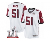 Youth Nike Atlanta Falcons #51 Alex Mack Limited White Super Bowl LI 51 NFL Jersey
