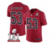 Youth Nike Atlanta Falcons #53 LaRoy Reynolds Limited Red Rush Super Bowl LI 51 NFL Jersey