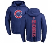MLB Nike Chicago Cubs #28 Kyle Hendricks Royal Blue Backer Pullover Hoodie