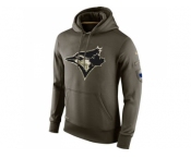 Men''s Toronto Blue Jays Nike Olive Salute To Service KO Performance Hoodie