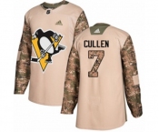 Adidas Pittsburgh Penguins #7 Matt Cullen Authentic Camo Veterans Day Practice NHL Jersey