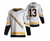 Men's Pittsburgh Penguins #13 Brandon Tanev White 2020-21 Reverse Retro Alternate Hockey Jersey