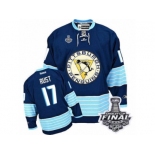 Men's Reebok Pittsburgh Penguins #17 Bryan Rust Premier Navy Blue Third Vintage 2017 Stanley Cup Final NHL Jersey