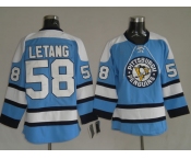 nhl pittsburgh penguins #58 letang blue