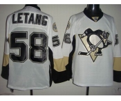 nhl pittsburgh penguins #58 letang white