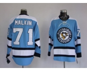 nhl pittsburgh penguins #71 malkin blue