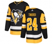 Youth Adidas Pittsburgh Penguins #24 Jarred Tinordi Authentic Black Home NHL Jersey