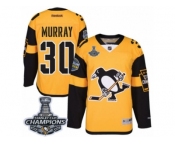 Youth Reebok Pittsburgh Penguins #30 Matt Murray Premier Gold 2017 Stadium Series 2017 Stanley Cup Champions NHL Jersey