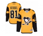 Youth Reebok Pittsburgh Penguins #81 Phil Kessel Authentic Gold 2017 Stadium Series NHL Jersey