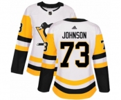 Women Adidas Pittsburgh Penguins #73 Jack Johnson Authentic White Away NHL Jersey