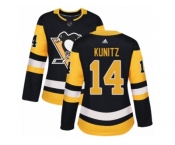 Women's Adidas Pittsburgh Penguins #14 Chris Kunitz Premier Black Home NHL Jersey