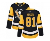 Women's Adidas Pittsburgh Penguins #81 Phil Kessel Premier Black Home NHL Jersey