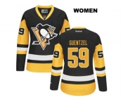 Women's Pittsburgh Penguins #59 Jake Guentzel Black Alternate Home NHL Jersey