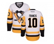 Women's Reebok Pittsburgh Penguins #10 Ron Francis Premier White Away NHL Jersey