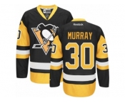 Women's Reebok Pittsburgh Penguins #30 Matt Murray Authentic Black Gold Third NHL Jersey