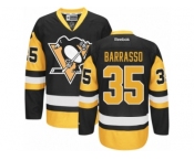 Women's Reebok Pittsburgh Penguins #35 Tom Barrasso Premier Black Gold Third NHL Jersey